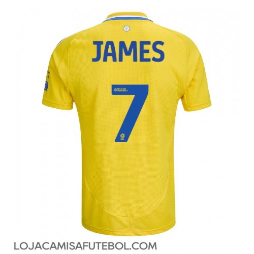 Camisa de Futebol Leeds United Daniel James #7 Equipamento Secundário 2024-25 Manga Curta